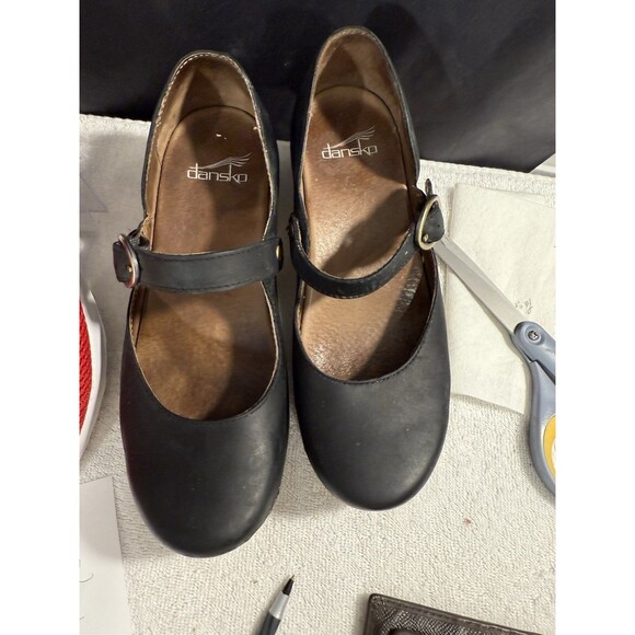 Dansko  Lilah Mary Jane Black Leather  Sz 37 6.5-7 - Picture 3 of 3